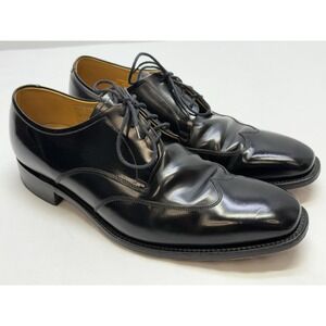 Charles Tyrwhitt Legend Black Leather Wingtip Oxfords 9.5 Made in England EUC